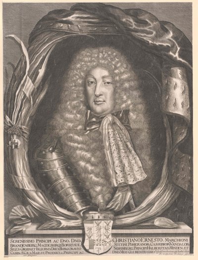Margrabia Brandenburgii-Bayreuth Christian Ernst (druk) autorstwa Artist Unknown