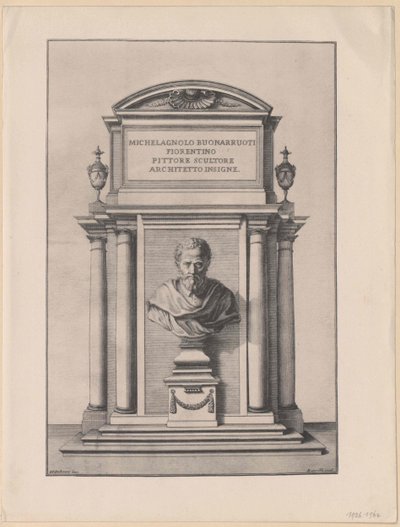Michał Anioł Buonarotti (druk) autorstwa Artist Unknown