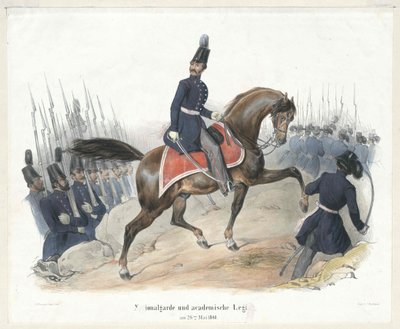 Gwardia Narodowa i legion kolegialny 26 maja 1848 r. autorstwa Artist Unknown