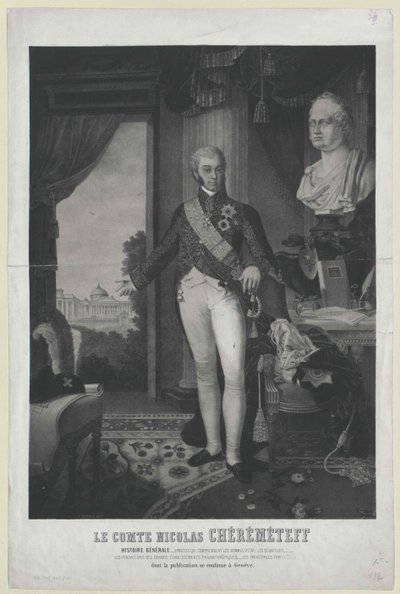 Nikołaj Petrowicz hrabia Szeremietiew autorstwa Artist Unknown