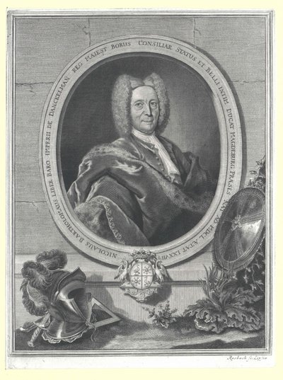 Nikolaus Bartholomew baron von Danckelmann (druk) autorstwa Artist Unknown