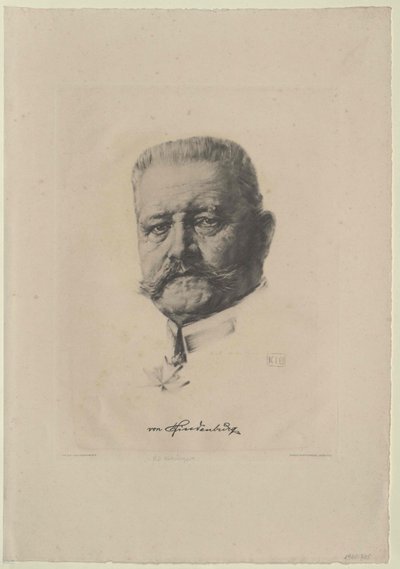 Paul von Beneckendorff Hindenburg autorstwa Artist Unknown