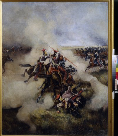 Ułani polscy walczący z Kozakami (olej na płótnie) autorstwa Artist Unknown
