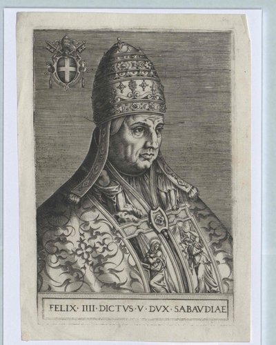 Papież Feliks IV (druk) autorstwa Artist Unknown