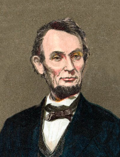 Portret Abrahama Lincolna - Portret Abrahama Lincolna, 16. prezydenta Stanów Zjednoczonych Ameryki. autorstwa Artist Unknown