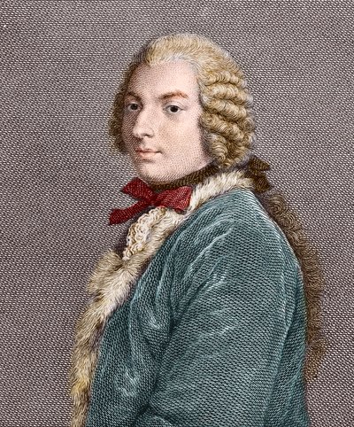 Portret hrabiego Francesco Algarottiego, włoskiego pisarza, krytyka sztuki i oświeceniowego handlarza dziełami sztuki. autorstwa Artist Unknown