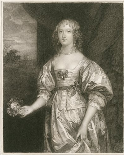 Portret Elizabeth Cecil (rycina) autorstwa Artist Unknown