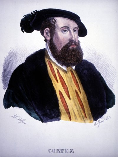 Portret Hernana (lub Hernando) Cortesa lub Fernanda Corteza (1485-1547). autorstwa Artist Unknown