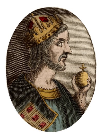 Portret Justyniana I - Portret Justyniana I (Wielkiego) (Flavius Petrus Sabbatius Justinianus) (482-565), cesarza wschodniorzymskiego autorstwa Artist Unknown