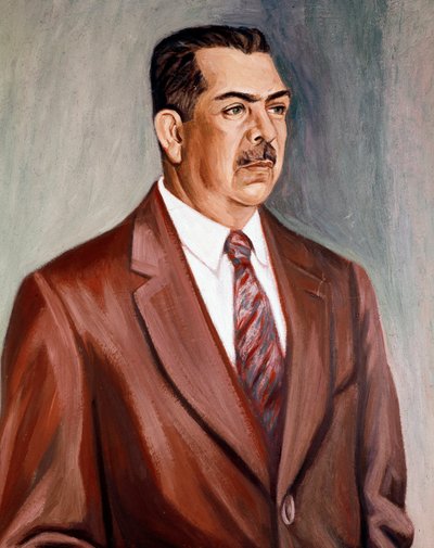 Portret prezydenta Lazaro Cardenasa del Rio (olej na płótnie, ok. 1940) autorstwa Artist Unknown