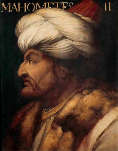 Portret osmańskiego sułtana Mehmeda II zwanego Zdobywcą (obraz) autorstwa Artist Unknown