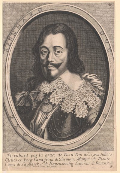Książę z rodu Sachsen-Weimar Bernard (druk) autorstwa Artist Unknown