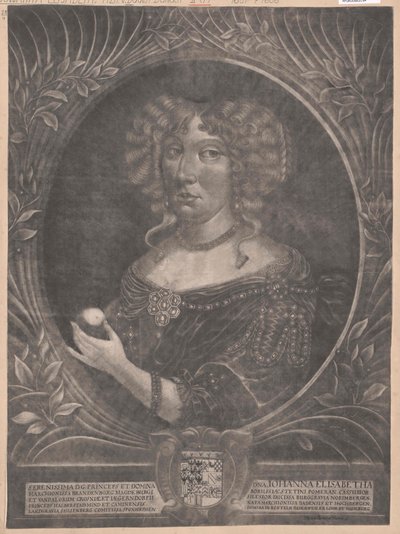 Księżniczka Baden-Durlach Johanna Elisabeth autorstwa Artist Unknown
