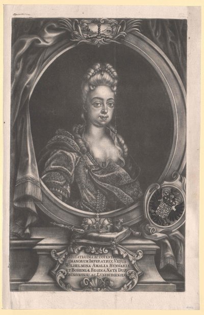 Księżniczka Brunszwiku-Lueneburga Wilhelmina Amalie autorstwa Artist Unknown