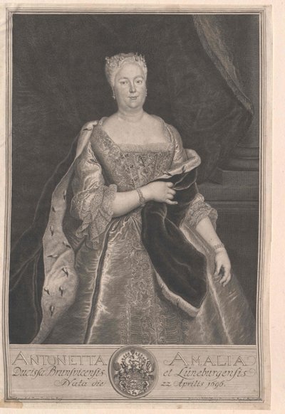 Księżniczka Brunszwiku-Wolfenbuettel Antoinette Amalie autorstwa Artist Unknown