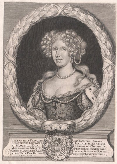 Księżniczka Brunszwiku-Wolfenbuettel Elżbieta Eleonora (druk) autorstwa Artist Unknown
