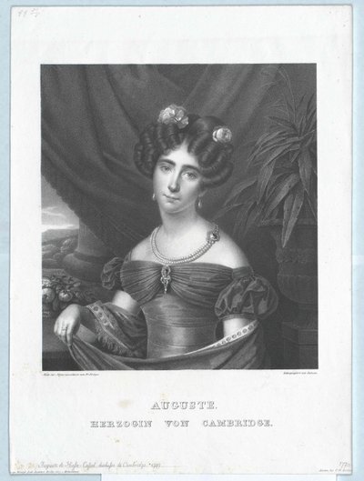 Księżniczka Hesji-Kassel Augusta autorstwa Artist Unknown