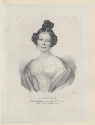 Księżniczka Hohenlohe-Oehringen Matylda autorstwa Artist Unknown