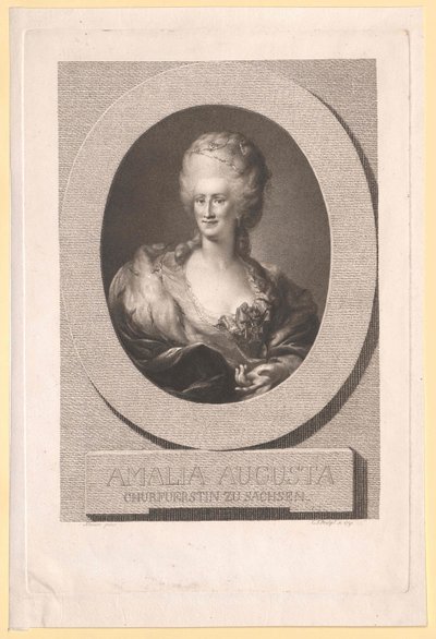 Księżniczka Pfalz-Zweibruecken-Birkenfeld Amalie Auguste autorstwa Artist Unknown