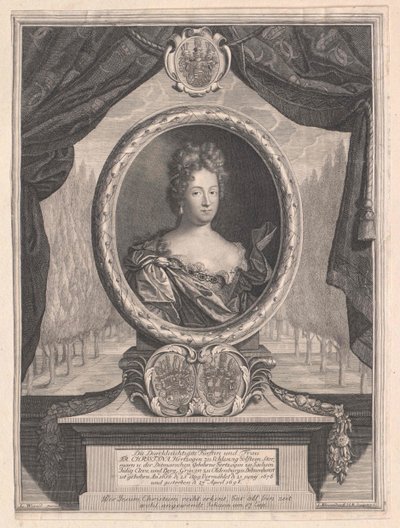 Księżniczka Saksonii-Weissenfels Christine autorstwa Artist Unknown