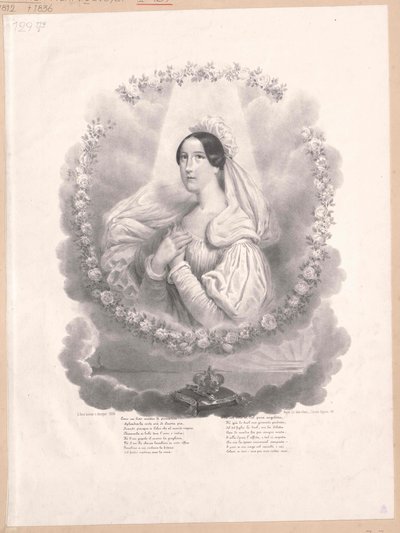 Księżniczka Sabaudii Krystyna (druk) autorstwa Artist Unknown