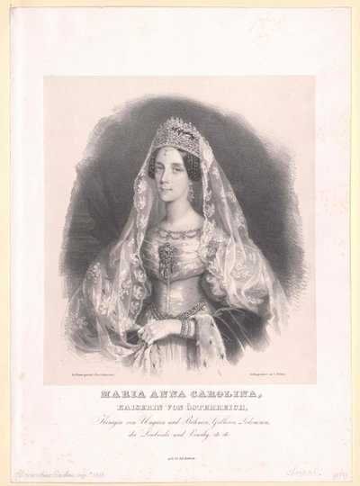 Księżniczka Sabaudii-Sardynii Maria Anna autorstwa Artist Unknown