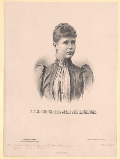 Księżniczka Saksonii-Coburg-Gotha Maria autorstwa Artist Unknown