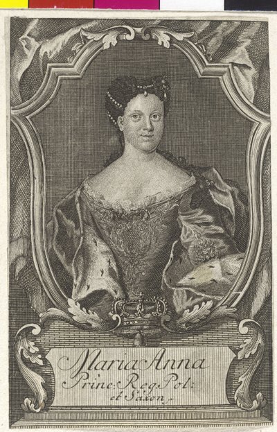 Księżniczka Saksonii Maria Anna autorstwa Artist Unknown