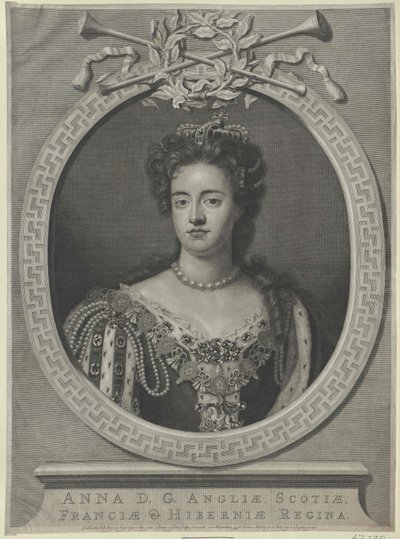 Królowa Anglii Anna (druk) autorstwa Artist Unknown