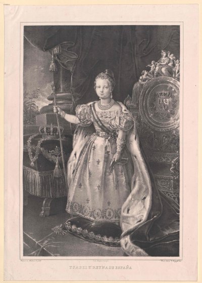 Królowa Hiszpanii Izabela II autorstwa Artist Unknown