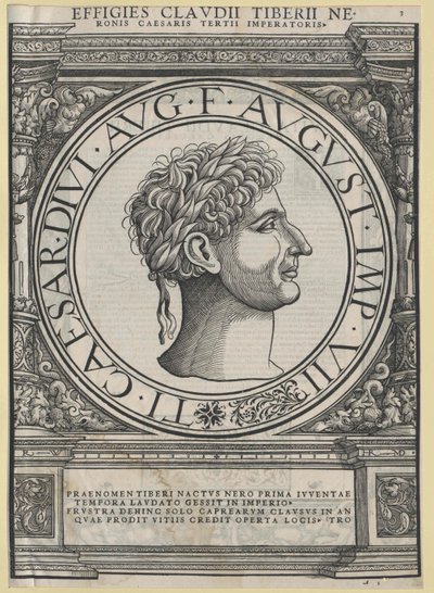Cesarz rzymski Tyberiusz autorstwa Artist Unknown