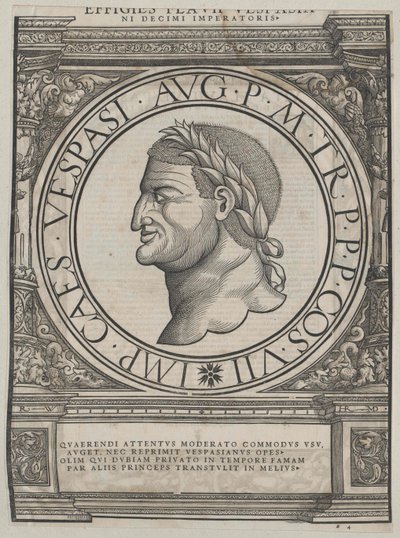 Cesarz rzymski Wespazjan autorstwa Artist Unknown
