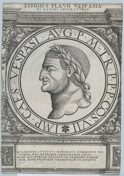 Cesarz rzymski Wespazjan autorstwa Artist Unknown