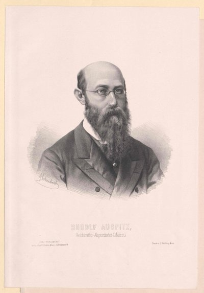 Rudolf Auspitz (druk) autorstwa Artist Unknown