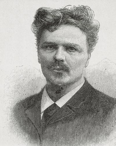 STRINDBERG, August (1849-1912). Portret Augusta Strindberga. Rycina. autorstwa Artist Unknown