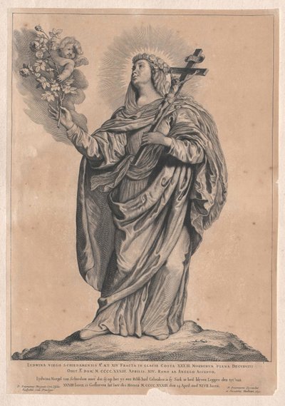 Święta Lidwina z Schiedam autorstwa Artist Unknown