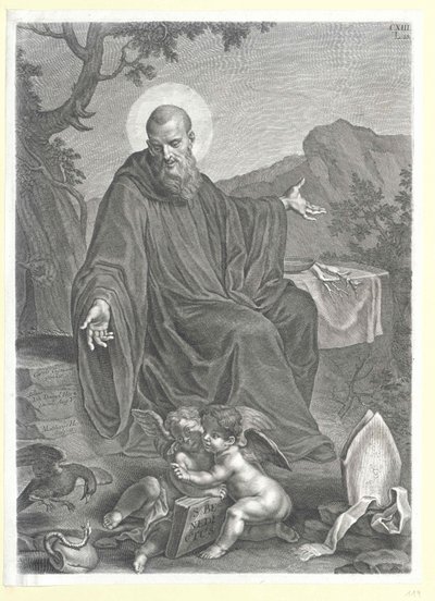 Święty Benedykt z Nursji autorstwa Artist Unknown