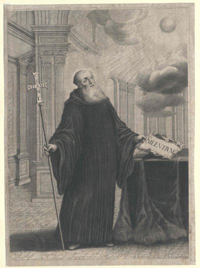 Święty Benedykt z Nursji autorstwa Artist Unknown