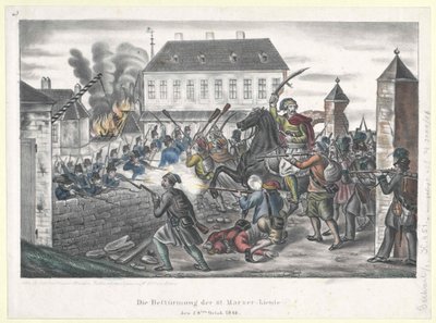 Atak na linię St. Marxer 28 października 1848 r. autorstwa Artist Unknown