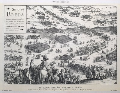 The campo espanol frente a Breda: direct reproduction of the sexto fragmento del grabado de Callot 