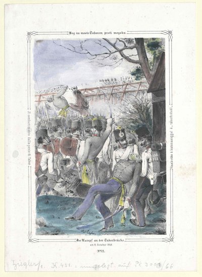 Walka na Taborbruecke (moście Tabor) autorstwa Artist Unknown