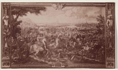Odsiecz Wiednia na gobelinie z 1683 r. w "Ritterstube" wiedeńskiego pałacu Hofburg autorstwa Artist Unknown