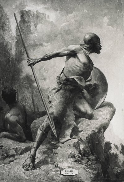 VIRIATHUS (190-139 P.N.E.). Przywódca luzytańskiego ludu, który opierał się rzymskiej ekspansji na regiony zachodniej Hispanii. Rycina autorstwa Artist Unknown