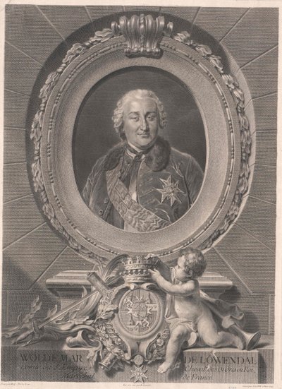 Valdemar hrabia Loewendal (druk) autorstwa Artist Unknown