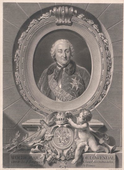 Valdemar hrabia Loewendal (druk) autorstwa Artist Unknown