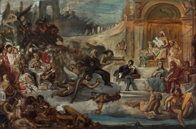Apoteoza Victora Hugo (olej na płótnie) autorstwa Artist Unknown