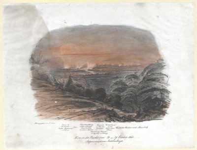 Wiedeń w nocy z 28. i 29. października 1848 r. zapis z Kahlenberge (szczyt) autorstwa Artist Unknown