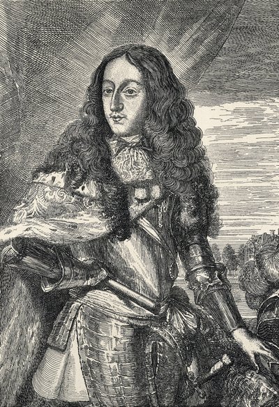 Wilhelm III Orański (1650-1702). Król Anglii, Szkocji i Irlandii (1689-1702), z rodu Nassau. Rycina autorstwa Artist Unknown
