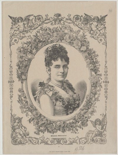 Wilhelmine Mitterwurzer (druk) autorstwa Artist Unknown