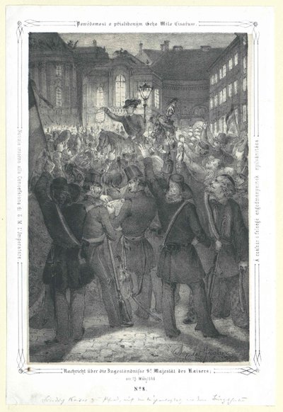 Wiadomość o koncesji Sir majestatu cesarza 15 maja 1848 r. autorstwa Artist Unknown